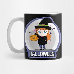 Cute Halloween Witch Cartoon Art Mug